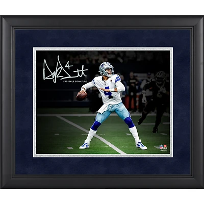 Dak Prescott Dallas Cowboys Facsimile Signature Framed 11" x 14" Spotlight Photograph