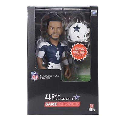 Figurine en vinyle GameChanger de 6 pouces de la série 2 des Cowboys de Dallas de Dak Prescott - Recherchez des variantes de couleurs unies rares