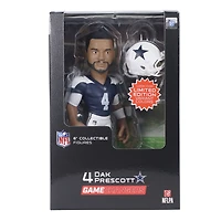 Figurine en vinyle GameChanger de 6 pouces de la série 2 des Cowboys de Dallas de Dak Prescott - Recherchez des variantes de couleurs unies rares