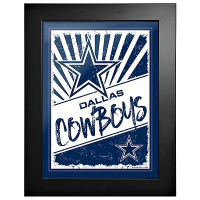 Cowboys de Dallas - Art encadré impression classique 12'' x 16''