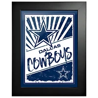 Cowboys de Dallas - Art encadré impression classique 12'' x 16''