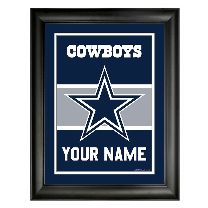 Cadre d'équipe personnalisé Dallas Cowboys 12'' x 16''