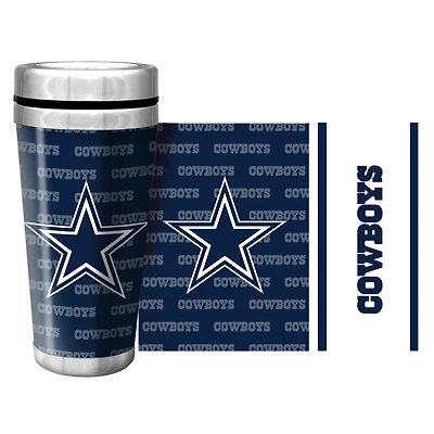 Cowboys de Dallas 16oz. Tasse de voyage en papier peint enveloppant