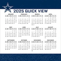 Calendrier de bureau Dallas Cowboys 2025 (boîte incluse)
