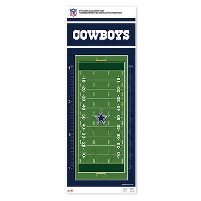 Dallas Cowboys - Tableau de croissance des décalcomanies repositionnables sur le terrain de 24'' x 60''