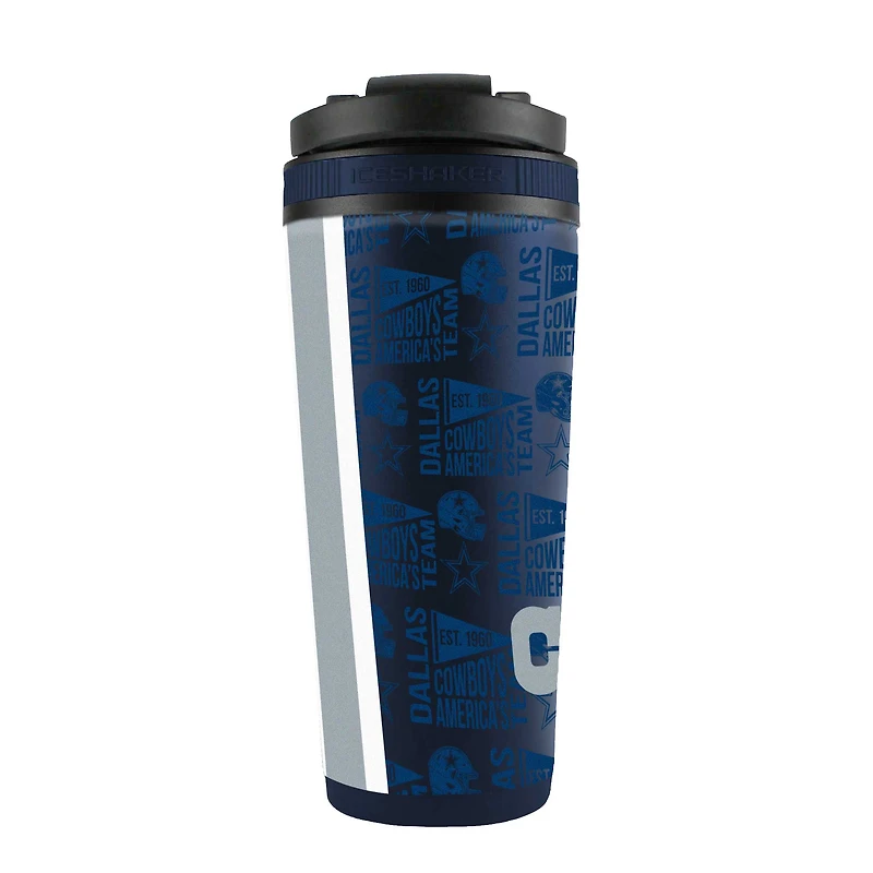 Bouteille shaker en acier inoxydable 4D de 26 oz des Cowboys de Dallas