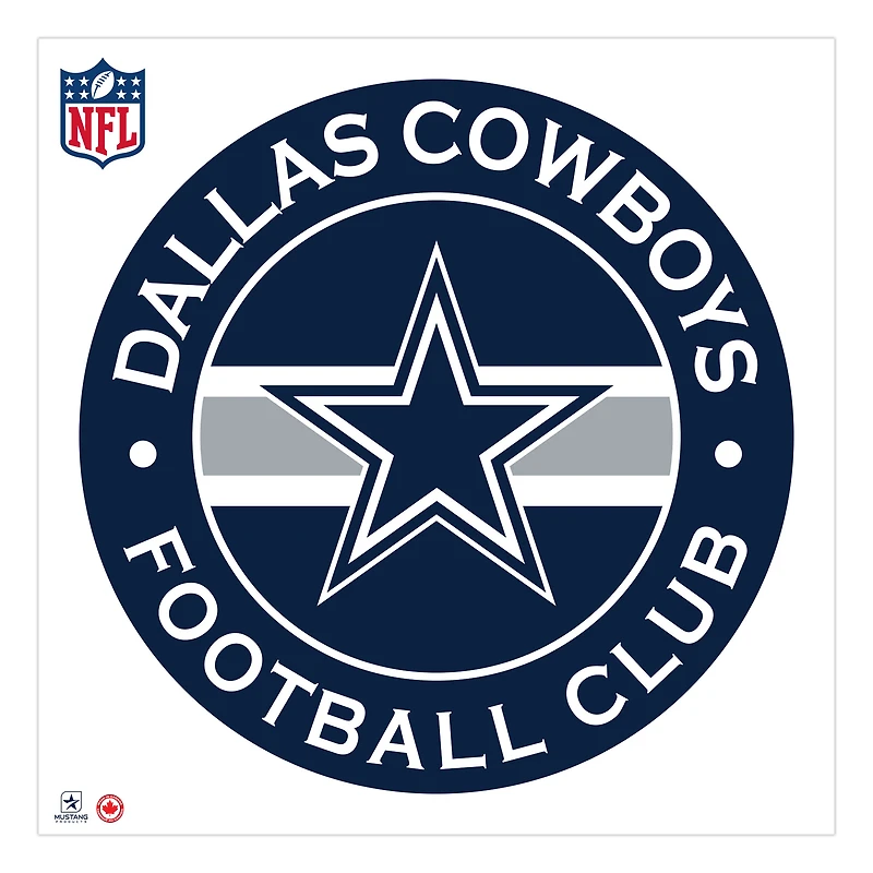 Sticker mural repositionnable avec logo Dallas Cowboys 36'' x 36''