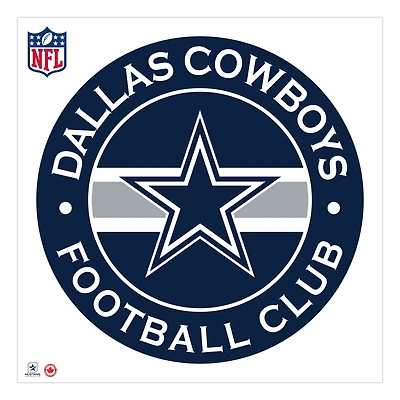 Sticker mural repositionnable avec logo Dallas Cowboys 36'' x 36''