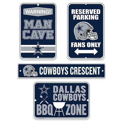 Enseigne de fan 4 pièces Dallas Cowboys - Ensemble