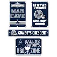 Enseigne de fan 4 pièces Dallas Cowboys - Ensemble