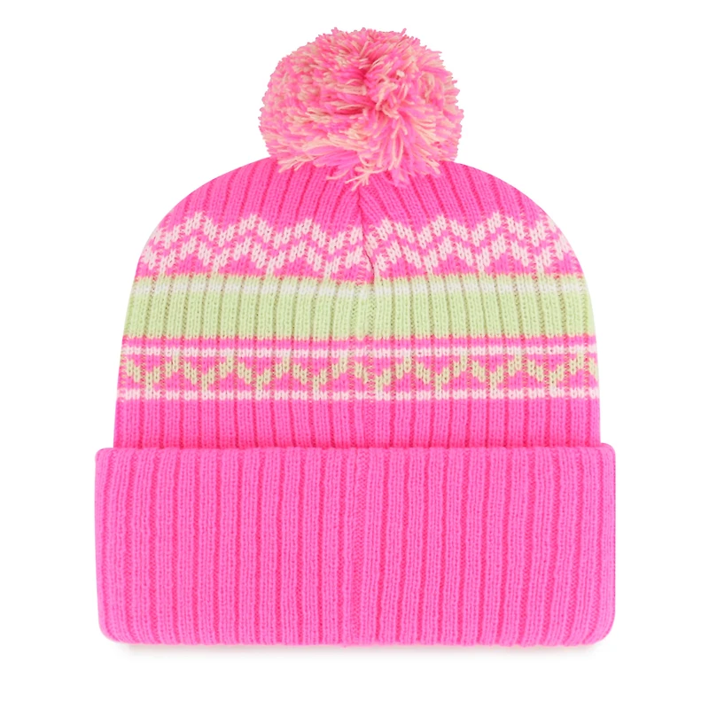 Dallas Cowboys '47 Female Youth NFL Girls Polar Vortex Cuffed Pom Knit - Pink