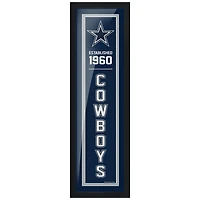 Cowboys de Dallas - 6'' x 22'' Art encadré établi