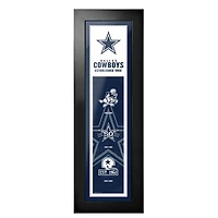 Dallas Cowboys - 6'' x 22'' Logos to History Cadre encadré