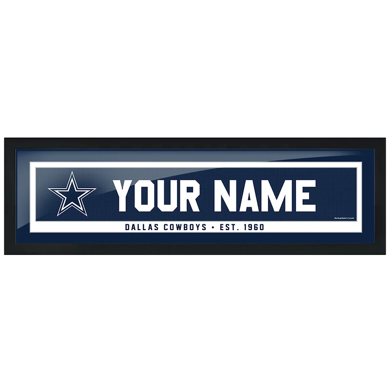 Dallas Cowboys - 6'' x 22'' Cadre personnalisé