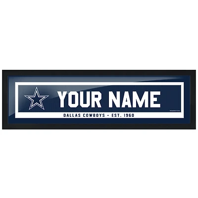 Dallas Cowboys - 6'' x 22'' Cadre personnalisé