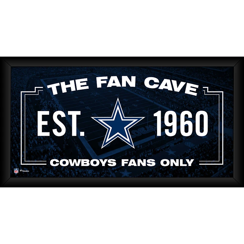 Collage de grottes de fans encadré 10" x 20" des Cowboys de Dallas