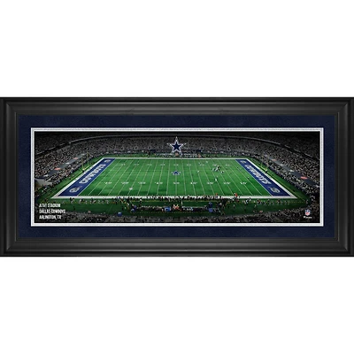 Photographie panoramique encadrée des Cowboys de Dallas (10" x 30") du stade AT&T