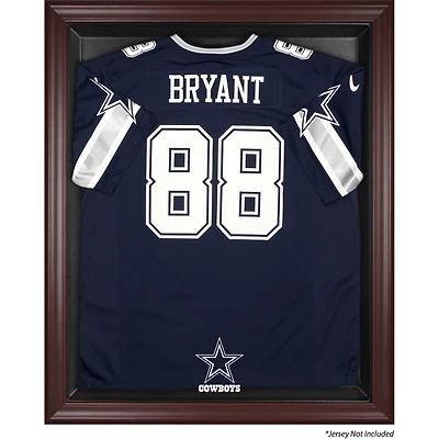 Vitrine de présentation encadrée en acajou pour maillots des Cowboys de Dallas