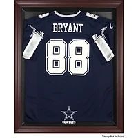 Vitrine de présentation encadrée en acajou pour maillots des Cowboys de Dallas