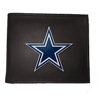 Portefeuille à deux volets brodé en cuir synthétique des Cowboys de Dallas