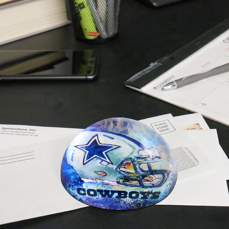 Presse-papier en forme de dôme de fierté de l'équipe des Cowboys de Dallas