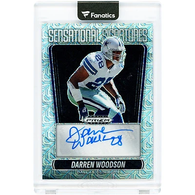 Darren Woodson Dallas Cowboys Autographed 2025 Panini Prizm Black Mojo Prizm Sensational Signatures #SS-DWN #7/25 Card