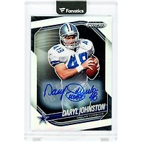 Daryl Johnston Dallas Cowboys Autographed 2025 Panini Prizm Black Silver Prizm #47 Card