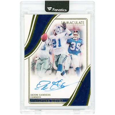 Carte autographiée de Deion Sanders (Dallas Cowboys) - Collection Panini Immaculate Signature Moves 2023 #SM-DS #20/25