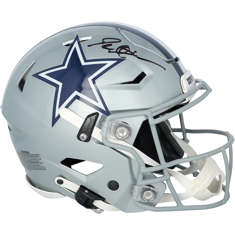 Casque Riddell Speed Flex Authentic autographié par Deion Sanders des Dallas Cowboys