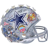 Deion Sanders Dallas Cowboys Autographed Riddell VSR4 Authentic Helmet with "HOF 2011" Inscription - Art by Charles Fazzino - RG13320877