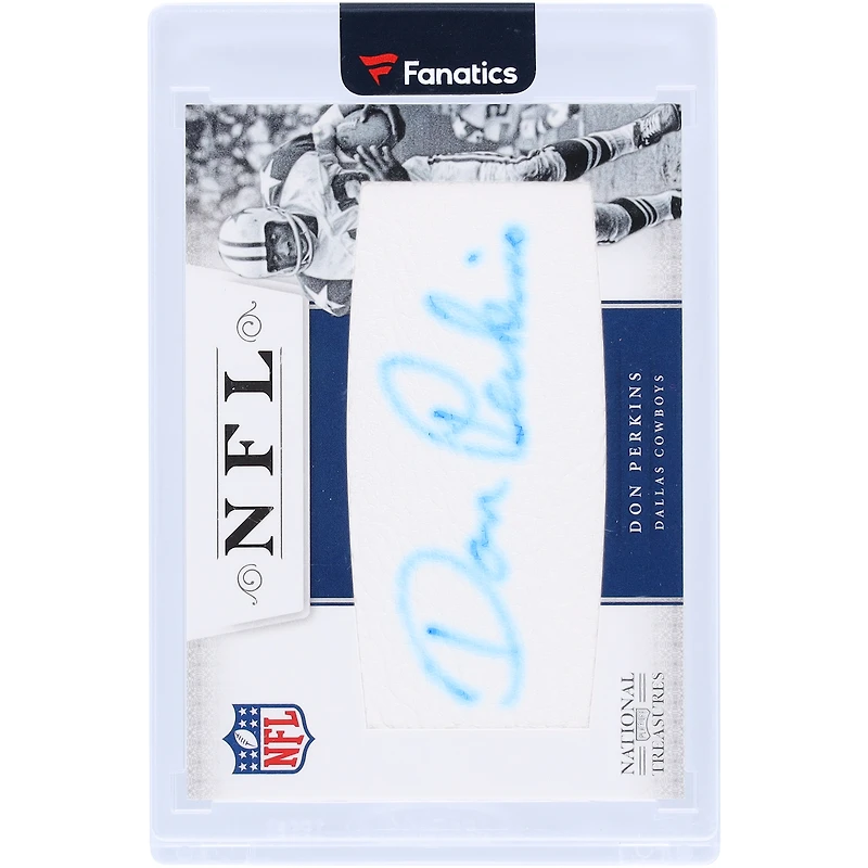 Carte dédicacée des trésors nationaux des séries éliminatoires 2012 de Don Perkins par les Cowboys de Dallas #5 #48/53