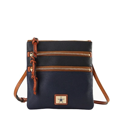 Sac bandoulière triple zip Dooney & Bourke Dallas Cowboys avec logo de l'équipe mi-temps