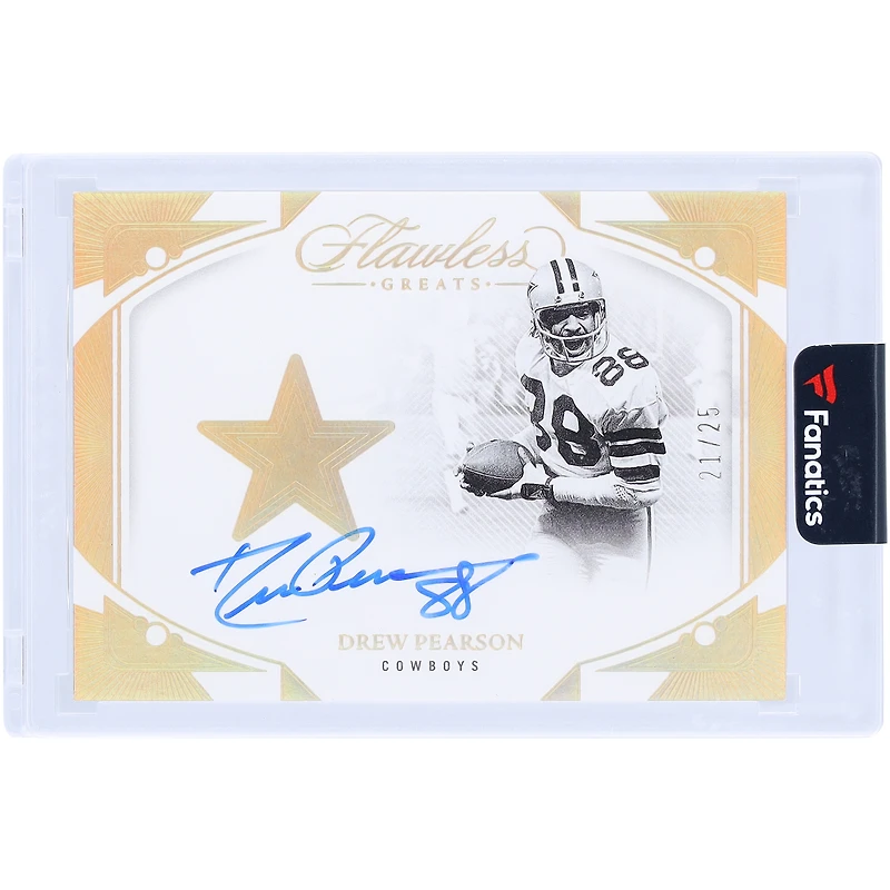 Drew Pearson Dallas Cowboys Autographed 2024 Panini Flawless Greats #G-DPN #21/25 Card