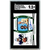 Carte autographiée par Drew Pearson (Dallas Cowboys), Panini Flawless Hall of Fame Emerald 2024, n° HOF-DPN n° 2/5, authentifiée SGC (note 9,5).