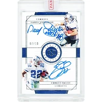 Emmitt Smith & Daryl Johnston Dallas Cowboys Autographed 2019 Panini National Treasures Synced Signatures #SS-DC2 #7/10 Card
