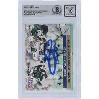 Emmitt Smith Dallas Cowboys Autographed 1990 Pro Set Offensive Rookie of the Year #800 Beckett Fanatics Witnessed Authenticated Rookie Card