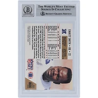 Emmitt Smith Dallas Cowboys Autographié 1990 Pro Set Offensive Rookie of the Year #800 Beckett Fanatics Witnessed Authenticed 10 Rookie Card