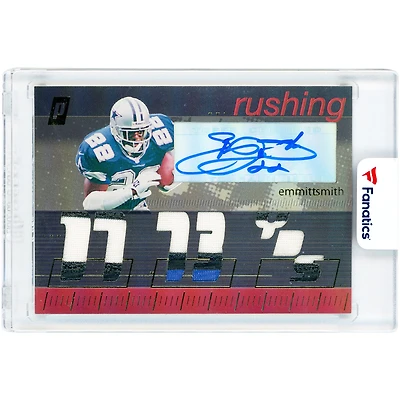 Carte autographiée Emmitt Smith (Dallas Cowboys) 2006 Topps Paradigm Career High Auto Triple Tri-Color Relic #TPCHR-ES #24/25
