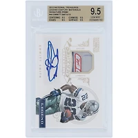 Carte Panini National Treasures 2012 autographiée par Emmitt Smith des Cowboys de Dallas, étiquette de blanchisserie usagée, relique n° 44, n° 8/15, BGS, 9,5/10, sous-catégories 9,5, 9,5, 9,5