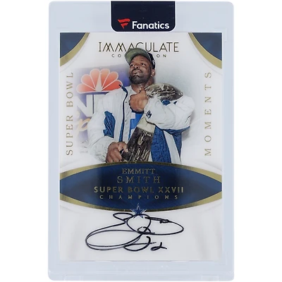 Emmitt Smith Dallas Cowboys Autographed 2017 Panini Immaculate #SB27 #1/5 Card 