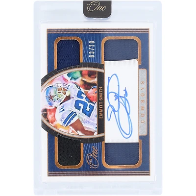 Emmitt Smith Dallas Cowboys Autographed 2021 Panini One Quad Relic #52 #3/10 Card