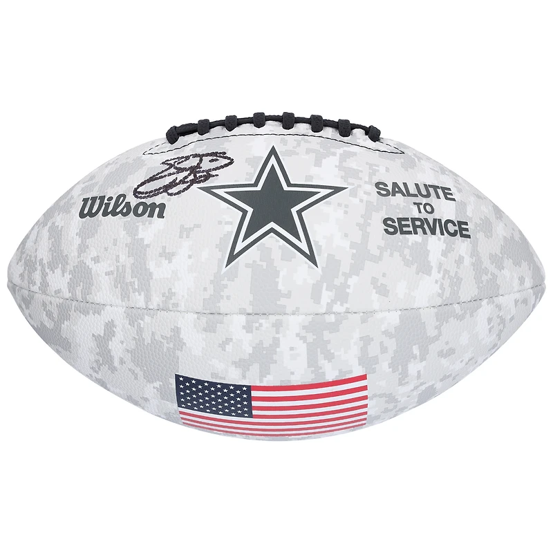 Emmitt Smith Dallas Cowboys Autographed 2024 Salute To Service Wilson Football  