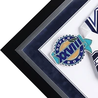 Maillot rétro Mitchell & Ness bleu marine de 1995, signé et encadré par Emmitt Smith des Dallas Cowboys, avec inscription « HOF 2010 ».