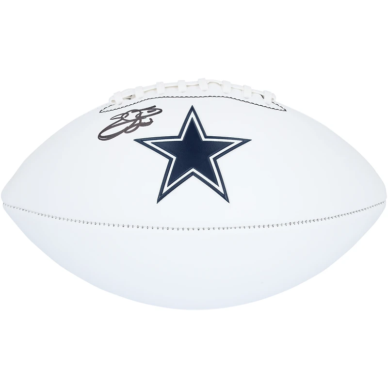 Ballon de football à panneau blanc Franklin autographié par Emmitt Smith des Dallas Cowboys