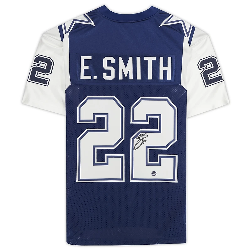 Emmitt Smith Dallas Cowboys Autographed Navy Mitchell & Ness Authentic 1995 Throwback Jersey