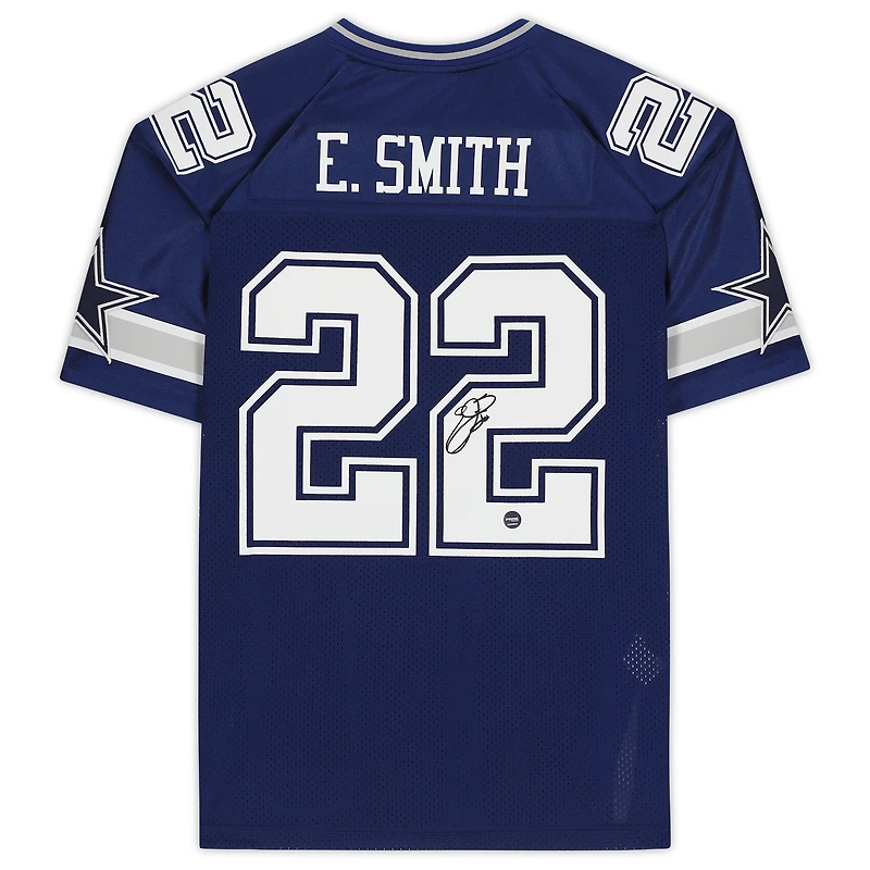 Maillot authentique Mitchell & Ness autographié par Emmitt Smith des Dallas Cowboys