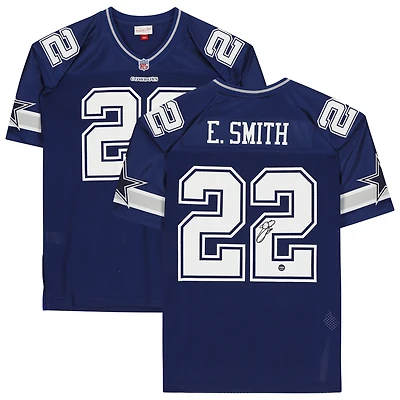 Maillot authentique Mitchell & Ness autographié par Emmitt Smith des Dallas Cowboys
