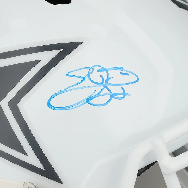 Casque authentique Riddell 2024 Salute To Service Speed ​​autographié par Emmitt Smith des Cowboys de Dallas