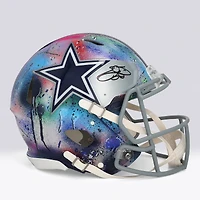 Emmitt Smith Dallas Cowboys Autographed Riddell Speed Authentic Helmet - Art by Shawn Voelker - NF70444443