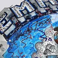Casque Riddell Speed ​​Authentic autographié par Emmitt Smith (Dallas Cowboys) avec inscription « SB XXVIII MVP » - Illustration de Charles Fazzino - NF70444335